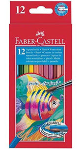 LAPIZ FABER CASTELL ACUARELABLE 12 COLORES SURTIDOS | 1 UNIDADES | (FABER CASTELL)